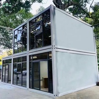 Bureau mobile modulaire en acier moderne de 20 pieds prêt à l'emploi, kit préfabriqué, appartement, cuisine, chambre, conteneur, maison, bureau