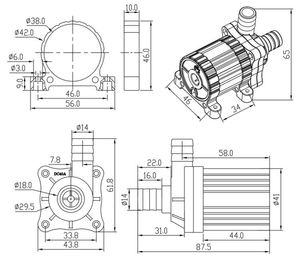 Máy tạo sóng bể cá điều khiển bằng bơm DC thông minh, nuôi trồng thủy sản, bơm nước tuần hoàn mini chìm AC/DC - Product Image 6