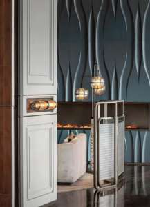 壁パネル刺繍ボード密度ファイバーボードカスタムモダンデザイン3D彫刻背景 - Product Image 2