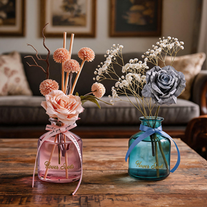 Luxury Wedding <b>Reed</b> <b>Diffuser</b> Set With Preserved Roses For Modern Home Decor Wholesale Private Label Premium Realistic Gift Set - Product Image 4