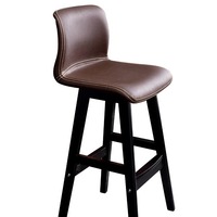 Chaise de bar à dossier en bois massif, style luxe léger, minimalisme moderne, tabouret haut pour la maison, café, salon de thé, design haut de gamme et épuré