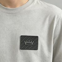 Etiqueta de Metal con Parche de Cuero PU Ecológico y Logotipo Personalizado para Bolsas, Etiquetas para Ropa, Accesorios de Prendas Cosidos, Venta al Por Mayor OEM