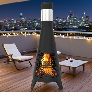 Stock Kingoda Moderne <span class=keywords><strong>Gas</strong></span> Verchroomde Terrasverwarmer Buiten Vuurplaats Tuin Villa Kampvuur Bbq Houtskool Verwarmingsoven Hout - Product Image 2