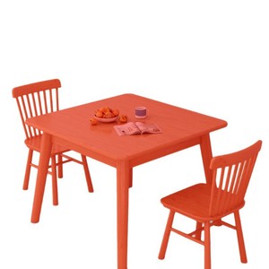 Mesa de comedor cuadrada de madera maciza de 80 cm, estructura estable de estilo nórdico para el comedor del hogar - Product Image 5