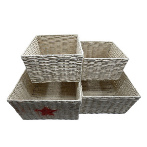 Panier de rangement moderne fait main en corde de papier rectangulaire LQ avec cadre en fer, capacité de 350 ml, design multifonctionnel pour le salon - Product Image 3