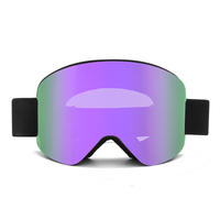 HUBO 35 lunettes de ski nouvelle mode 2024 système de verrouillage à clip latéral magnétique lentille échangeable bleu jaune violet