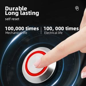 BENLEE Small Mini Metal Momentary <strong>Switch</strong> 12mm 16mm 19mm 22mm <strong>LED</strong> <strong>Switch</strong> 19mm White Flat Power IP67 Waterproof <strong>Push</strong> <strong>Button</strong> - Product Image 2