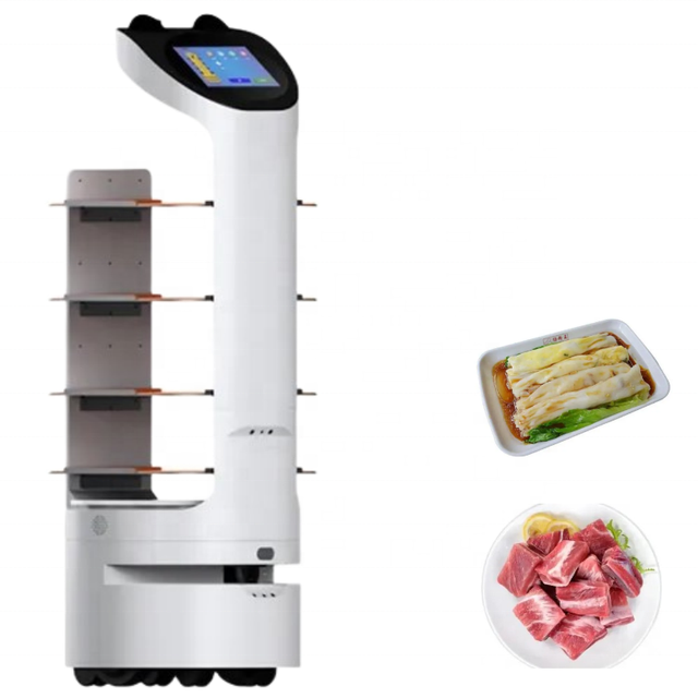 Automatic Robot Waiter Food Delivery Robot Automatic Driving Hotel Restaurant Coffee Shop Intelligent Service Robot Machine
