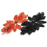 WHD-176 Keering Nouvelle Collection Luxe Corsage 3D Strass Chaîne Appliques avec Feuilles et Cristaux pour Robes de Mariée
