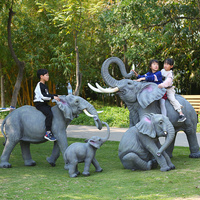 Support de personnalisation pour figurines d'éléphants en résine grandeur nature / Sculpture de bébé éléphant / Statue d'éléphant en fibre de verre