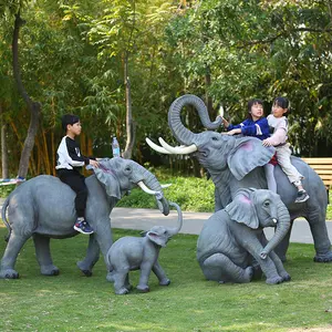 support customize life size resin elephant props/ baby elephant prop sculpture/ fiberglass elephant statue