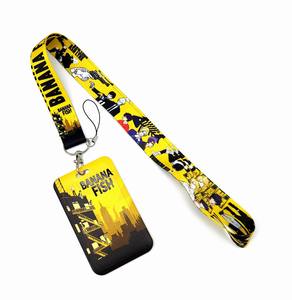 Cordón de diseñador de <span class=keywords><strong>Anime</strong></span> <span class=keywords><strong>BANANA</strong></span> <span class=keywords><strong>FISH</strong></span> para llavero, cubierta de tarjeta de identificación, soporte de insignia USB para teléfono móvil, llavero, monedero, correas para el cuello - Product Image 1