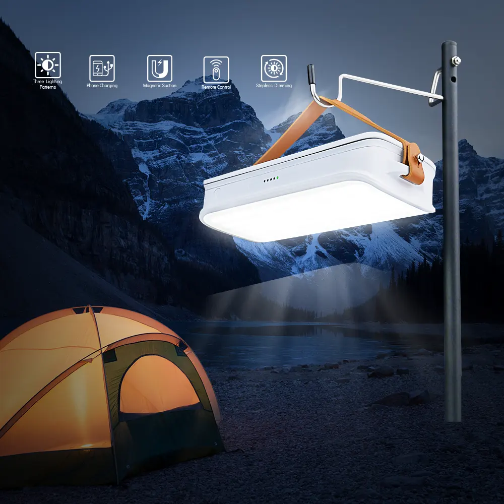 Promoción Linterna de mano portátil Camping Cob Led Lámpara de luz con colgante