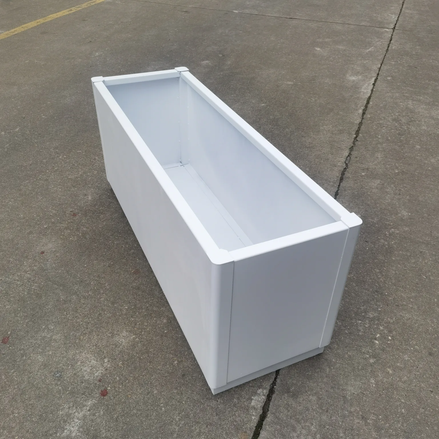 wholesale outside indoor long large rectangular planter box garden big metal flower pot for home and public decoration