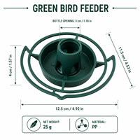 Mangeoire à oiseaux suspendue d'extérieur en forme de bouteille de soda, en plastique résistant aux intempéries, distributeur automatique de graines, plateau de perchoir pour oiseaux de jardin et de balcon