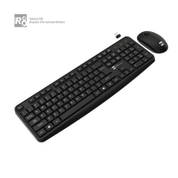 Set Keyboard dan Mouse R8 nirkabel, tetikus dan Keyboard komputer kantor terlaris