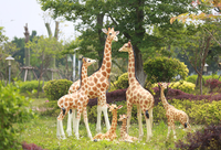 Accessoires de mariage décoration animaux taille réelle jungle safari animaux fibre de verre éléphant girafe zèbre statue à vendre