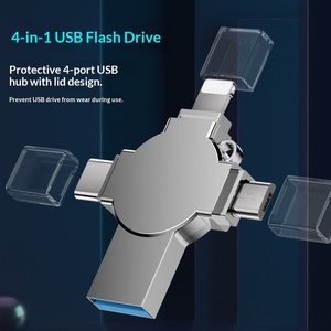 Unidad Flash USB Metálica Cuatro en Uno para Teléfono Móvil y Android, 32 GB Tipo C, Gran Capacidad 2 <span class=keywords><strong>TB</strong></span>, Ligera/OTG/USB 3.0 - Product Image 2