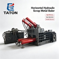 Presse à balles horizontale hydraulique personnalisée OEM pour le recyclage des déchets métalliques, des coques de voitures et de l'aluminium, certifiée CE