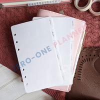 Benutzer definierte matt gefrostete Kunststoff A4 A5 A6 A7 Teiler mit Laschen 6 Loch Punch Index Sheets für Notebook Planner Wallet