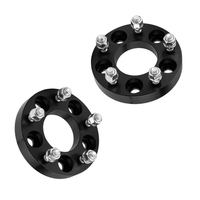 Entretoises de roue forgées sur mesure en aluminium 6061-T6 NOIR, 4 pièces, 2 po, 5x4.5, centrées sur le moyeu, 1/2"x20 pour Jeep Liberty Grand Cherokee (Compatible avec : Ford Ranger)