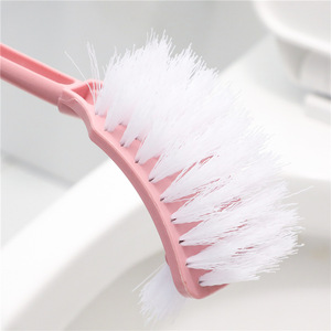 Toilet Brush Set With Base Long Handle Soft Bristle Rectangular Ergonomic Design Nordic Colors Bathroom Cleaning Tool - Product Image 3