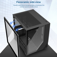 Boîtier PC 2024 en promotion, boîtier d'ordinateur OEM MATX et tours, boîtier de jeu de bureau Mid-Tower en aluminium avec ventilateur RGB