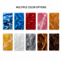 Panneau en PMMA personnalisé en acrylique marbré fluide, motif tourbillonnant coloré, pour présentoirs et décorations d'accessoires capillaires