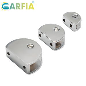 <span class=keywords><strong>Garfia</strong></span> - Clip de Vidrio Semicircular de 8 mm, Clip de Vidrio de Aleación de Zinc, Redondo, Ajustable y Duradero - Product Image 2