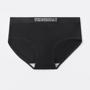 Mutandine nere della settimana del cotone della lettera di 7 giorni per la signora - Product Image 4