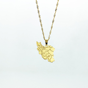 <span class=keywords><strong>Collier</strong></span> avec pendentif à la carte de l'afrique, en Acier Inoxydable, plaqué <span class=keywords><strong>or</strong></span>, fabriqué sur mesure, - Product Image 5