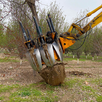 Pelle à arbres pour excavatrice robuste pour une transplantation et un déplacement efficaces des arbres