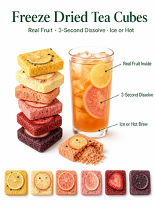 Té de Frutas Liofilizadas Mixtas: Arándanos, Fresas, Guayaba, Rosa, Hibisco - Cubos Instantáneos para Infusión Fría - Suministro al por Mayor - Product Image 2
