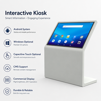 32/43/49/55 Inch L Shaped Touch Screen Kiosk Floor Standing Interactive Digital Signage Android Windows CMS Indoor Hotel Mall