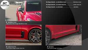 Kit de Carrocería de Fibra de Carbono Real Personalizado de Fábrica para <span class=keywords><strong>KIA</strong></span> <span class=keywords><strong>Stinger</strong></span> 2018-2022 - Product Image 3