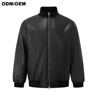 Échantillons de vestes en cuir PU sur mesure de haute qualité, matelassées en coton, à col montant, pour hommes, tendance automne, décontractées et haut de gamme
