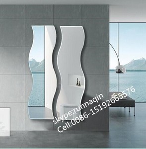 Cheap Wave Shaped <strong>Mirror</strong> Decorative Wall <strong>Mirror</strong> with <strong>Bevel</strong> <strong>Edged</strong> in 30x120X36X122X20x122X20x160cm MADE in CHINA - Product Image 2