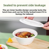 Wegwerp suikerrietpulp biologisch afbreekbare, verdikte, magnetronbestendige lunchboxen & kommen voor hamburger, fruitsalade, fastfoodzaak