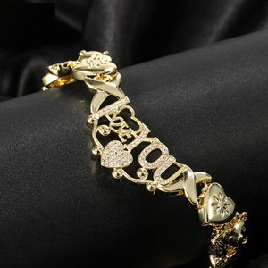 <span class=keywords><strong>Collana</strong></span> all'Ingrosso per Donne <span class=keywords><strong>con</strong></span> <span class=keywords><strong>Grande</strong></span> <span class=keywords><strong>Cuore</strong></span> 'TI AMO' Abbracci e Baci Gioielli XOXO in Cristallo - Product Image 2