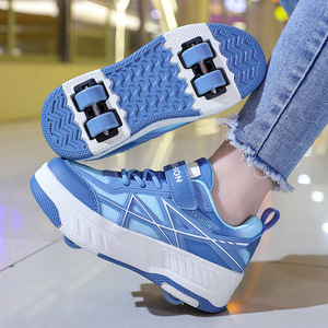 Zapatos Chunky para Niñas, Zapatillas Deportivas con Plataforma de Malla Rosa, Punta Redonda, Cierre de Velcro, Transpirables, para Todas las Temporadas, Estilo Deportivo a la Moda - Product Image 4