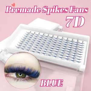 Оптовые готовые пучки ресниц Heat Bonded 0.07, с заостренным основанием, 3D 5D 7D 9D, для объемного наращивания - Product Image 3