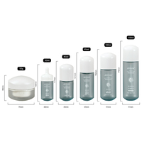 Set Botol Perawatan Kulit Plastik PETG Matte Premium Kosong untuk Toner dan Lotion, Dapat Dicetak Sesuai Pesanan, Botol Lotion Premium Mewah untuk Perawatan Kulit