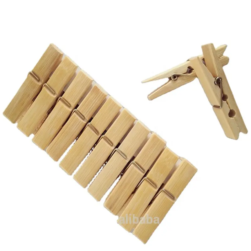 Huishoudelijke Clips Bamboe Wasknijpers Mini Houten Clip