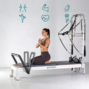 Reformer de Pilates ONEMAX de Aluminio Resistente con Media Torre y Resistencia Ajustable para Beneficios de Salud, Rehabilitación y Entrenamientos en Estudio - Product Image 3