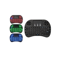 Mini Teclado y Ratón Inalámbricos Mini I8+ Teclado y Ratón 2.4G Ratón con Panel Táctil Grande Teclas para Raspberry Pi Teclado Pequeño
