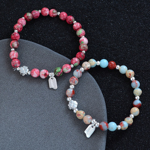 สร้อยข้อมือเงิน98% กำไล pulsera de treboles pulseras Y brazaletes de joyeria สร้อยข้อมือเทนนิสสีเงิน - Product Image 1