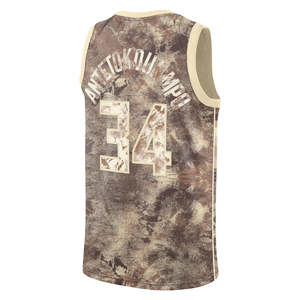 فريق ميلووكي للشباب # قميص كرة السلة رقم 34 أنتيتوكونمبو - إصدار المدينة مطرز بالشعارات بمقاسات كبيرة - Product Image 6