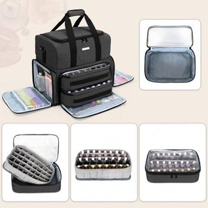 Échantillon gratuit : Organisateur de vernis à ongles pour 80 flacons et une lampe UV, étui à vernis à ongles avec 2 pochettes amovibles et accessoires de manucure - Product Image 3