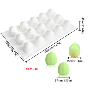 Moule en silicone 3D pour gâteau mousse mangue-citron, crème glacée aux framboises, écologique et compatible lave-vaisselle - Product Image 3