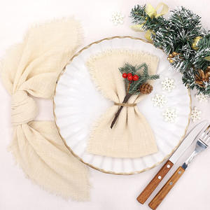 Anelli di perle di lusso smalto 100% tovaglioli lino - Product Image 3